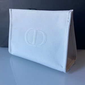 NEW! CHRISTIAN DIOR CD CLOTH COSMETIC BAG 9x7x3.5 inches